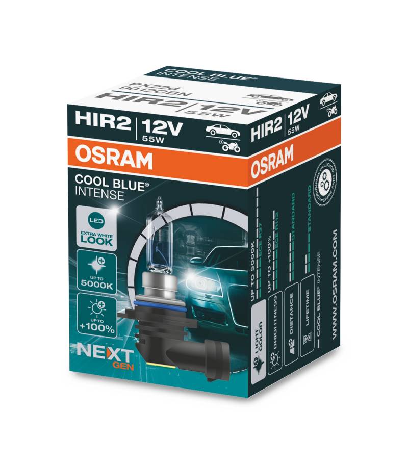 1 Stück OSRAM COOL BLUE INTENSE NEXT GENERATION Lampen Birnen für Scheinwerfer / Fassung HIR2 55W von OSRAM GmbH