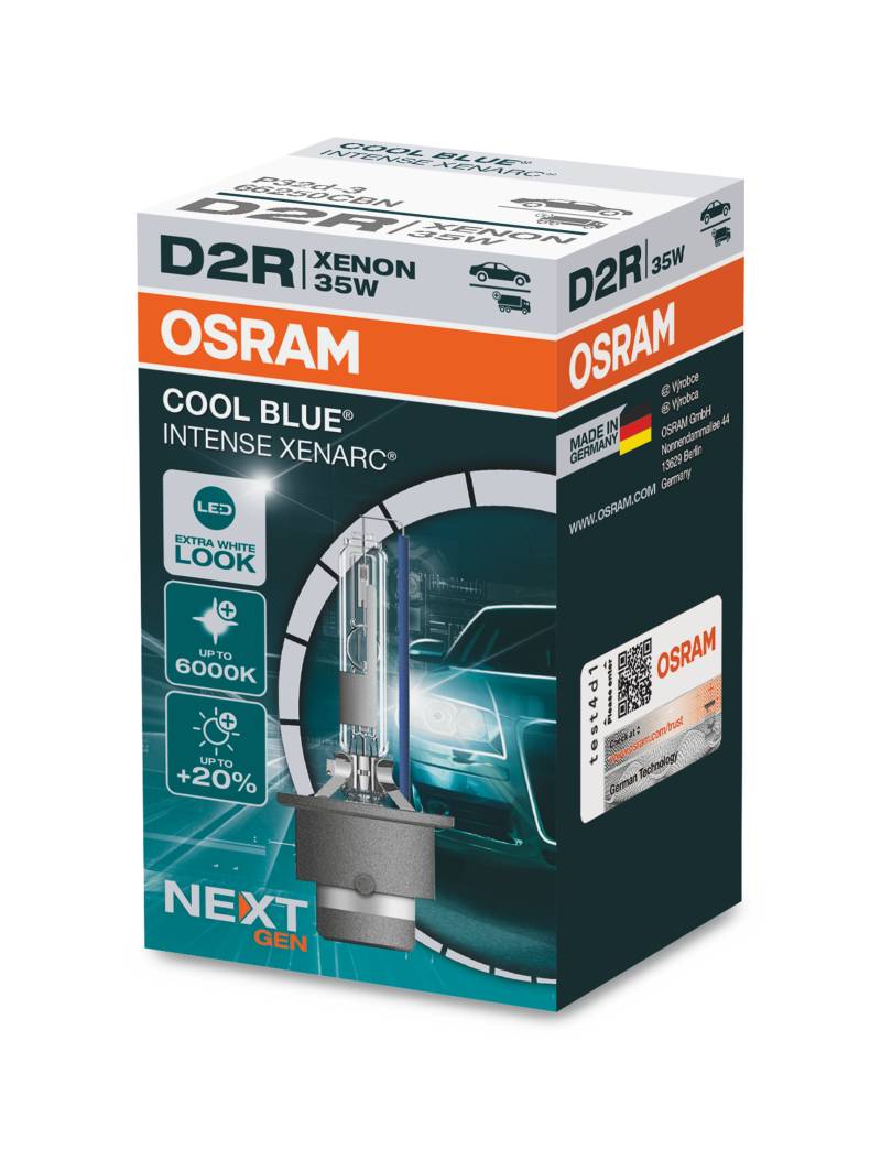 1 Stück OSRAM COOL BLUE INTENSE NEXT GENERATION Lampen Birnen für Xenon Scheinwerfer / Fassung D2r von Tuning Fanatics