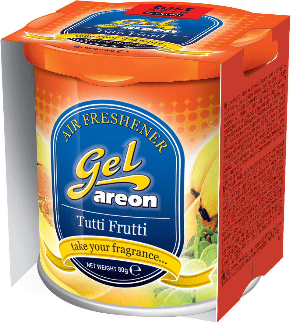 12x Original Areon Gel CAN Duftdose Duftbaum Lufterfrischer DECKEL Tutti Frutti von Tuning Fanatics