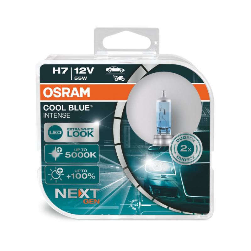 2 Stück OSRAM COOL BLUE INTENSE NEXT GENERATION Lampen Birnen für Scheinwerfer / Fassung H7 55W von OSRAM GmbH