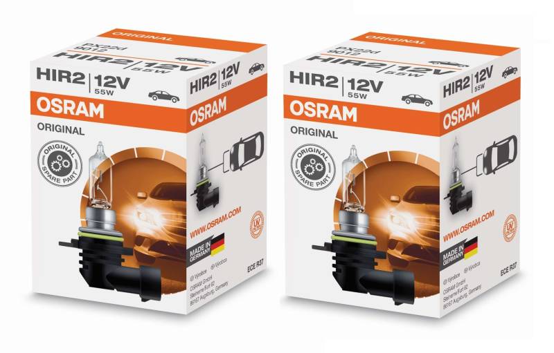 2 Stück OSRAM Original Lampen Birnen für Scheinwerfer / Fassung HIR2 55W von OSRAM GmbH