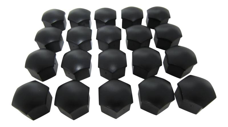 20x Original Seat Skoda Radschrauben Abdeckkappen Abdeckung Kappen SCHWARZ MATT von Tuning Fanatics