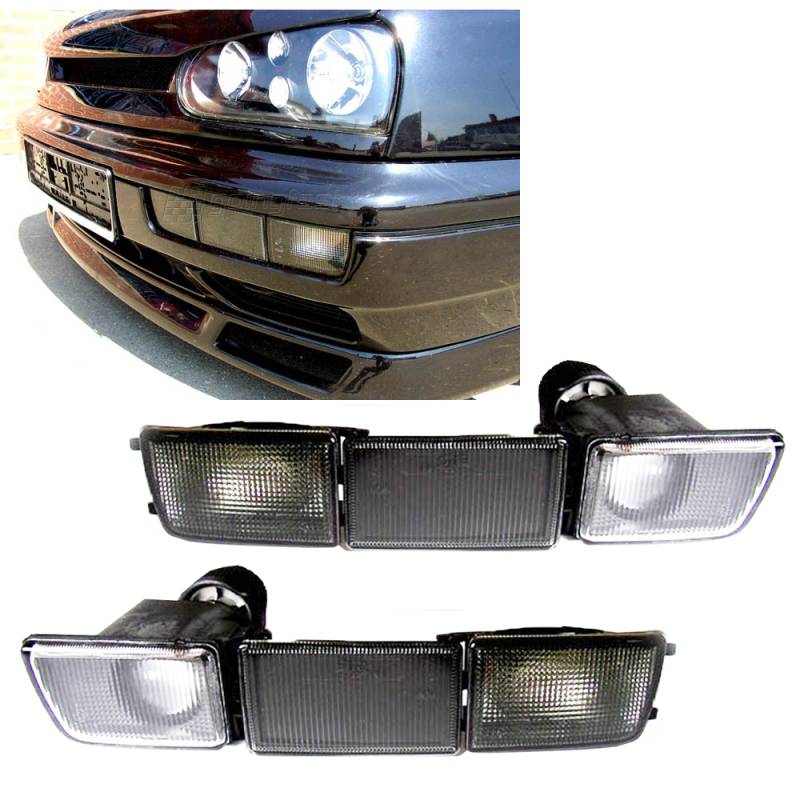 2x Frontblinker Blinker Blenden Nebelscheinwerfer SCHWARZ für VW Golf 3 III MK3 von Goingfast GmbH