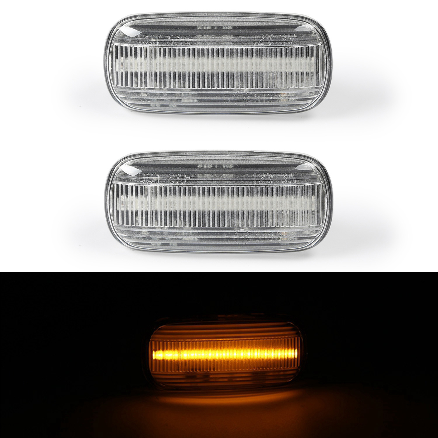 2x LED Klarglas Seitenblinker SET für Audi A3 S3 8P A4 S4 8E B6 B7 8H A6 4F C6 von Goingfast GmbH