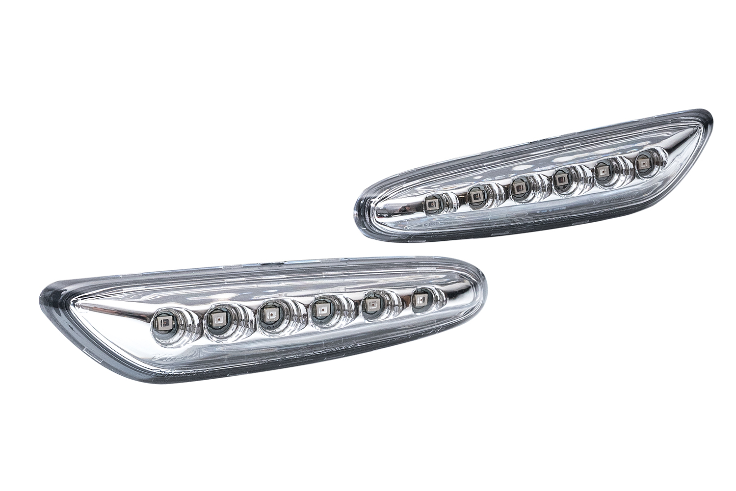 2x LED Seitenblinker Blinker in Chrom Silber SET für BMW 3er E46 / 5er E60 E61 / 1er E81 E87 E82 E88 von Goingfast GmbH