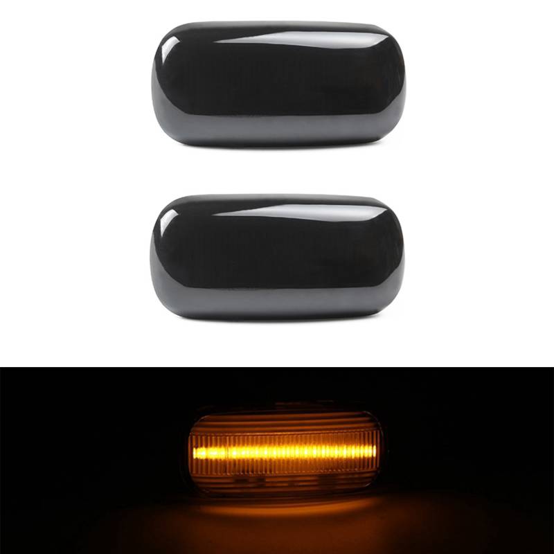 2x LED Seitenblinker Schwarz Smoke für Audi A3 S3 8P A4 S4 8E B6 B7 8H A6 4F C6 von Goingfast GmbH