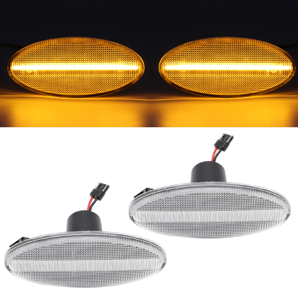 2x LED Seitenmarkierungsleuchten Seitenmarkierungs Leuchten Seitenbegrenzungsleuchten in Silber SET für Renault Master III 3 / Opel Movano B von Goingfast GmbH