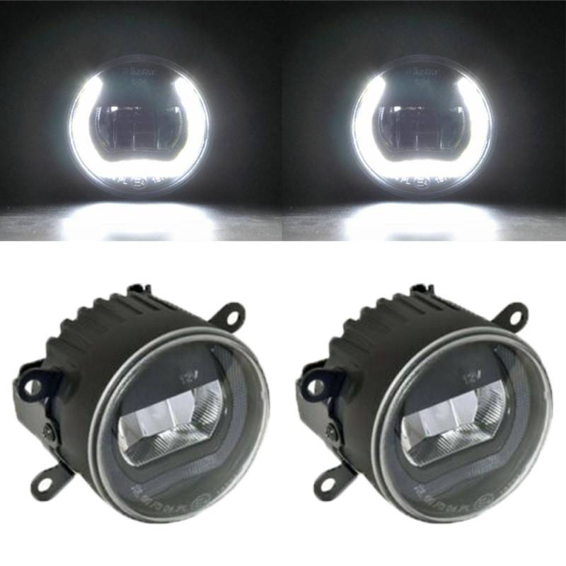 2x LED UNIVERSAL Tagfahrlicht / Nebelscheinwerfer Standlicht rund 90mm R87 DRL für Ford Fiesta Focus C-Max Fusion Transit von Goingfast GmbH