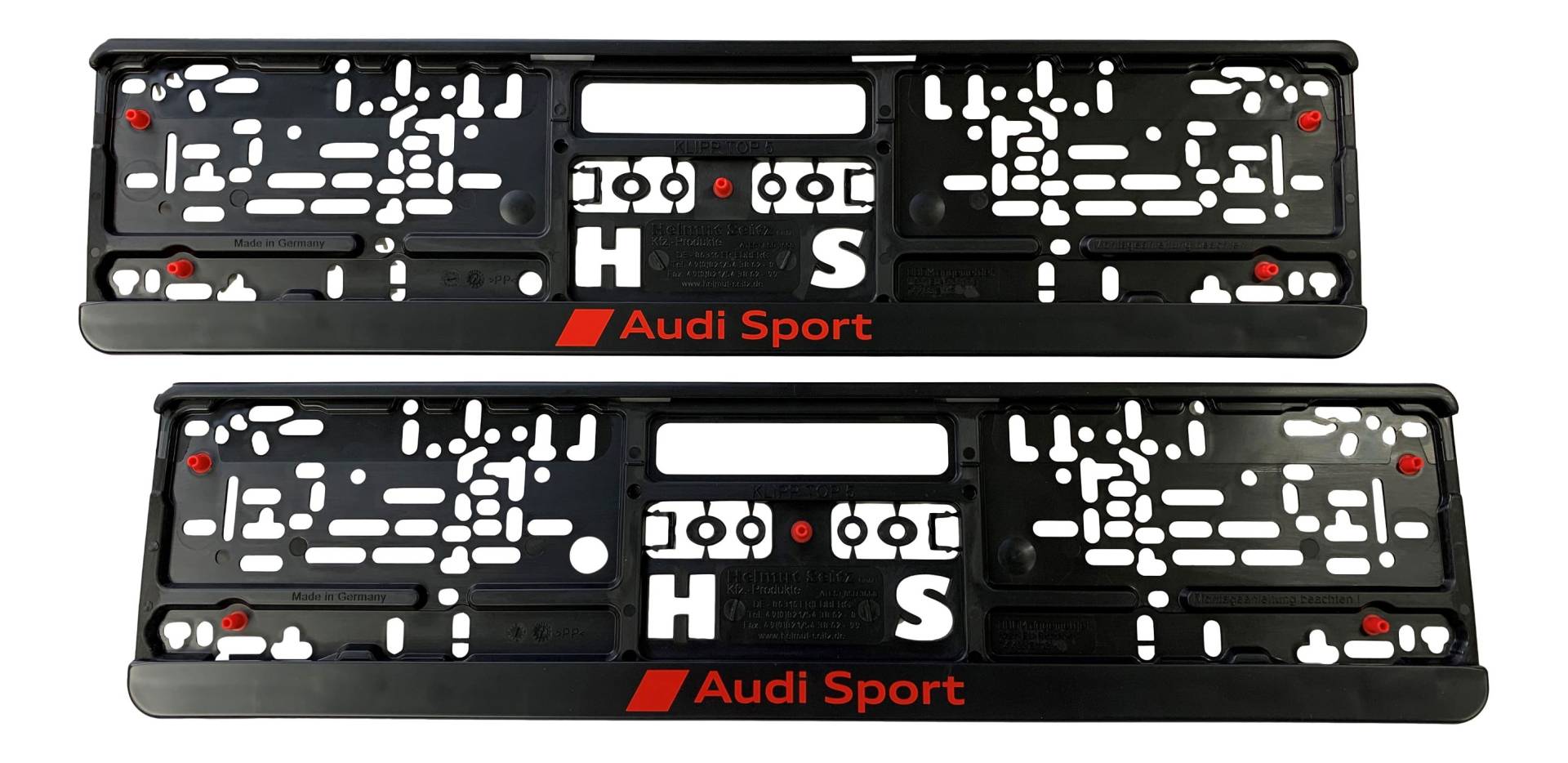 2x Original AUDI SPORT Premium Kennzeichenhalter Halter für alle Fahrzeuge von Volkswagen AG