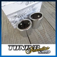 2x Original Endrohre Auspuff Auspuffblende Edelstahl Chrom Skoda ab 60mm Endrohr von Tuning Fanatics