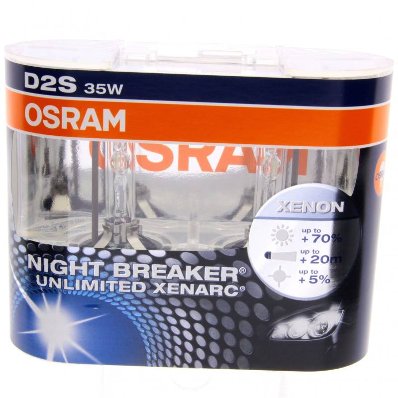 2x Original Osram Xenon Brenner Birne D2S Night Breaker Unlimited +70% Licht #36 von OSRAM GmbH