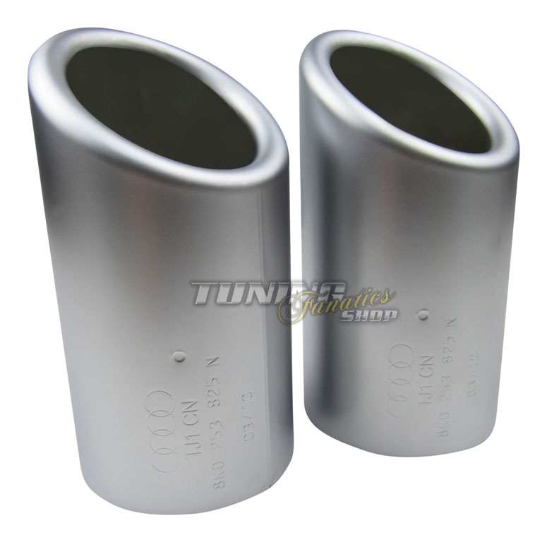 2x Premium Endrohre Auspuff Alu Look Original Qualität 67-73mm viele Fahrzeuge von Tuning Fanatics