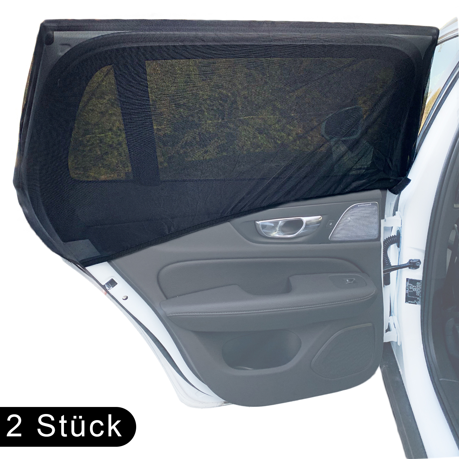 2x Universal Auto Fenster Sonnenschutz Hitze Insekten Schutz Kind Tiere S M L XL von Tuning Fanatics