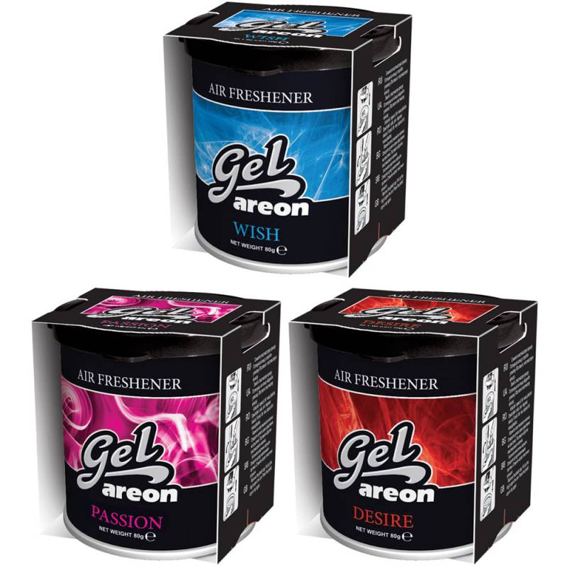 3x Original Areon Gel CAN Duftdose Duftbaum Lufterfrischer DECKEL FREIE AUSWAHL von erio FRESH GmbH & Co. KG