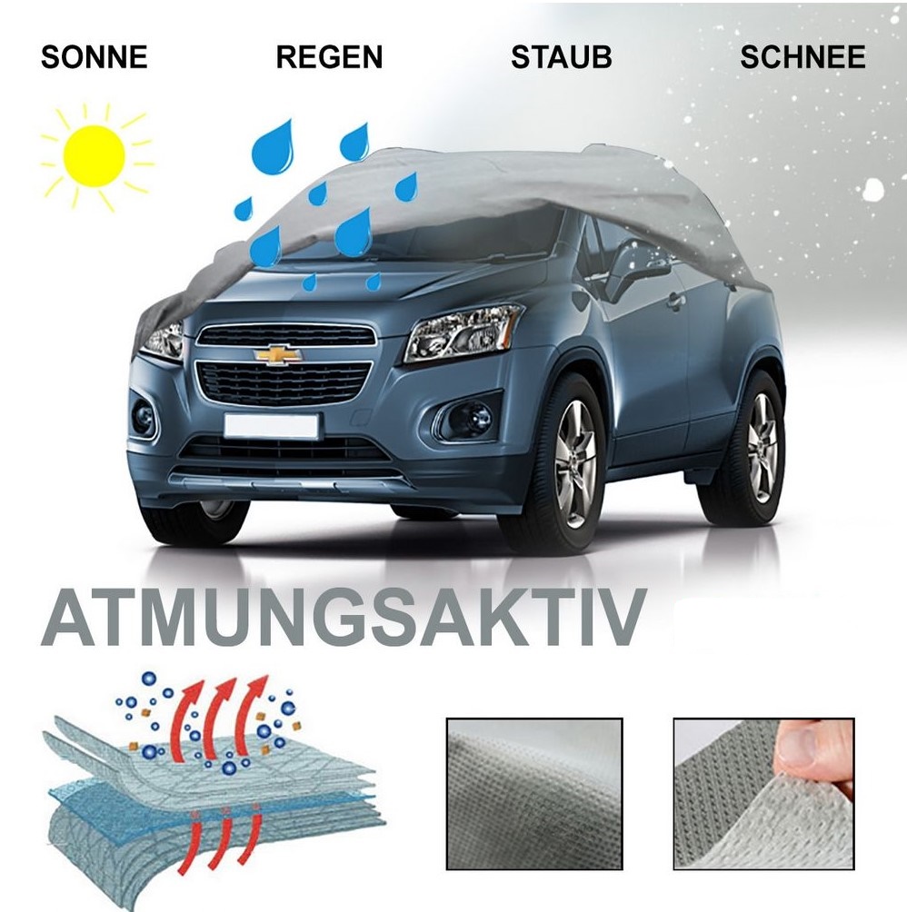 4- LAGIG Atmungsaktiv Autoplane Ganzgarage Vollgarage GRÖßE L/XL (max. 503x196x118 cm) von Tuning Fanatics