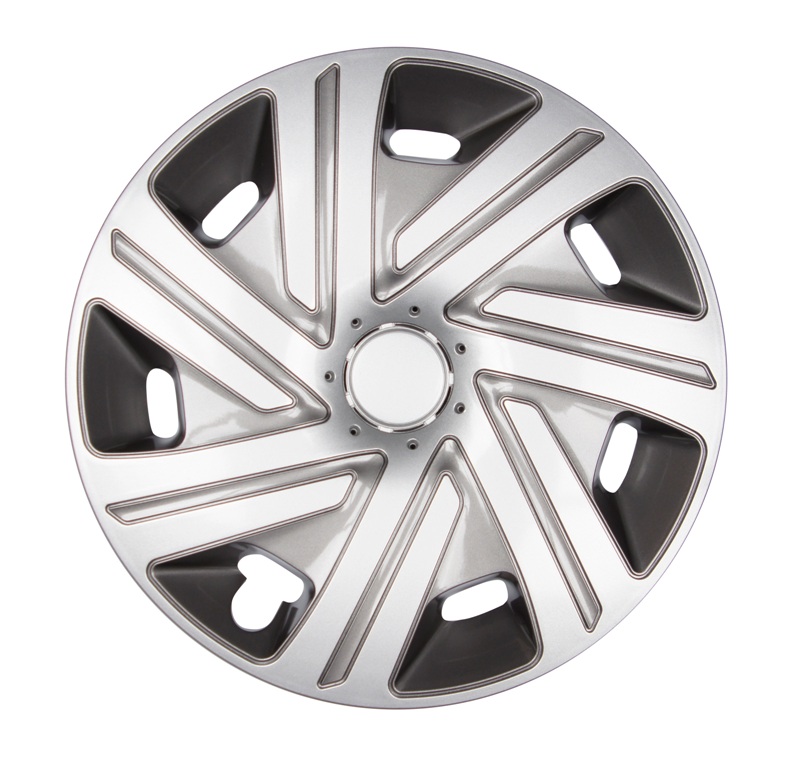 4x PREMIUM DESIGN Radkappen Radzierblenden LACKIERT 15 ZOLL #54 Silber Grau von Tuning Fanatics