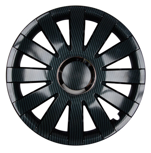 4x PREMIUM DESIGN Radkappen Radzierblenden Zierblenden 14 ZOLL Onyx Carbon Look von Tuning Fanatics