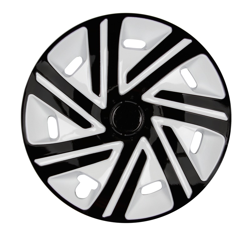4x PREMIUM Radkappen Modell: Cyrkon Weiß / Schwarz von Tuning Fanatics