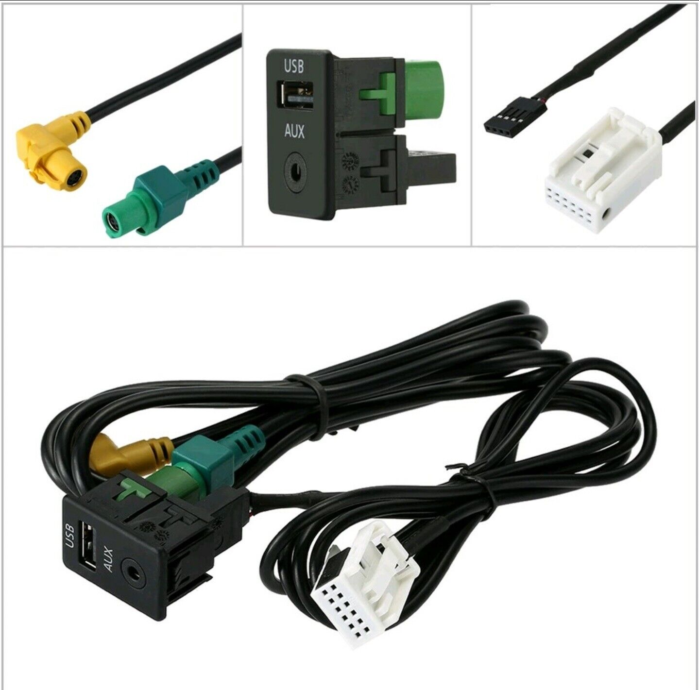 AUX-IN und USB Stecker mit Kabel für VW Radio RNS 510 / RCD 510 / Skoda Columbus von Daniel Duman