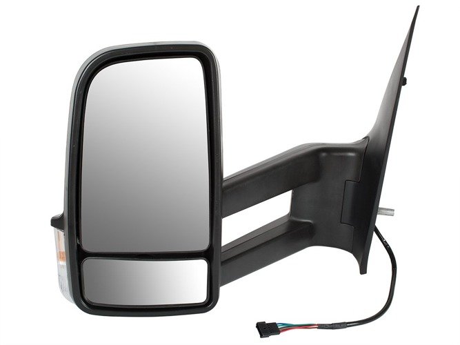 Aussenspiegel Spiegel elektrisch LINKS LANGER ARM 25cm für Mercedes Sprinter W906 2005- / VW Crafter 2E 2006- von Tuning Fanatics