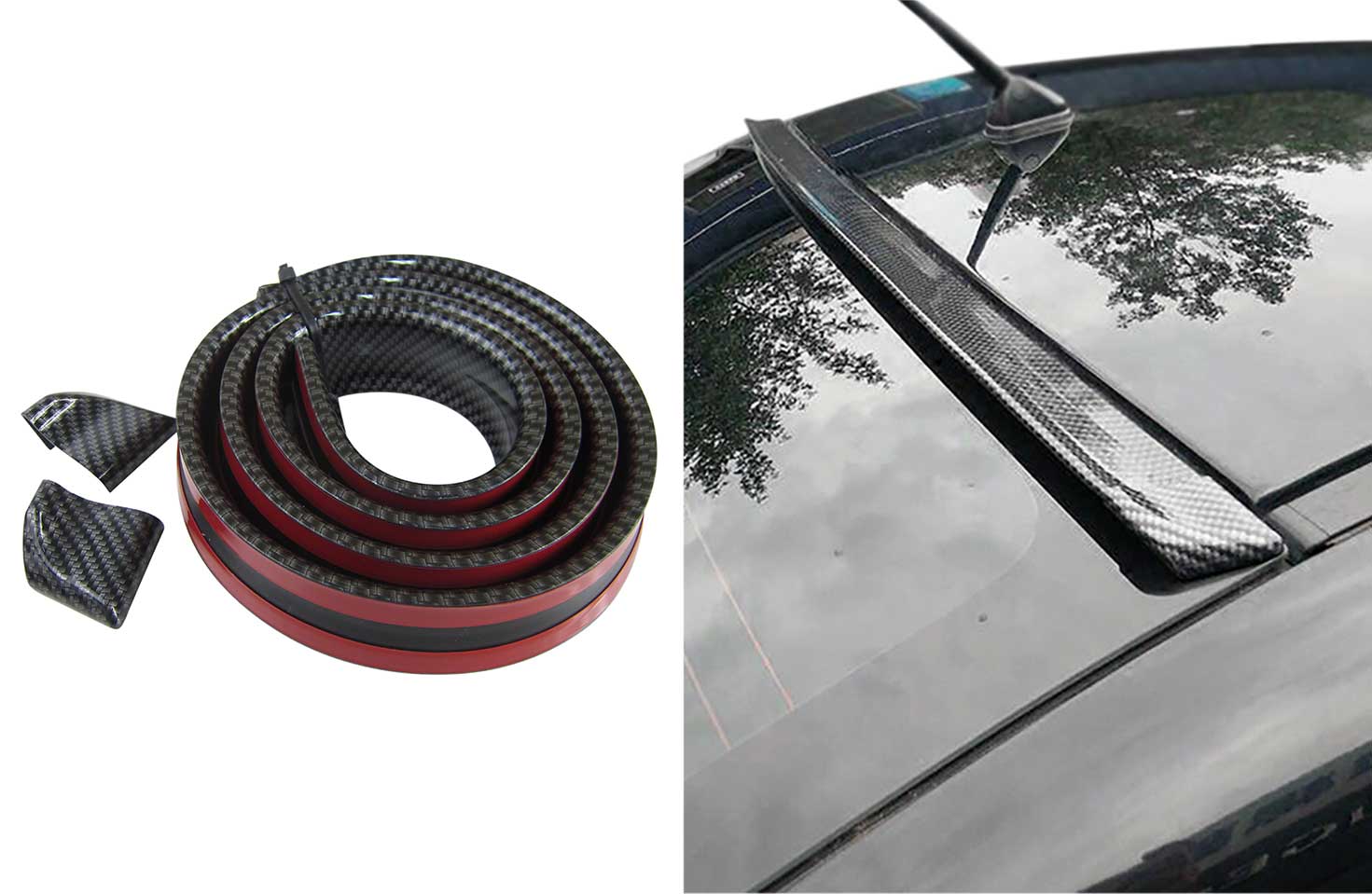 Dachspoiler Heckspoiler Spoiler Blende Lippe Carbon Schwarz für viele Fahrzeuge von Tuning Fanatics