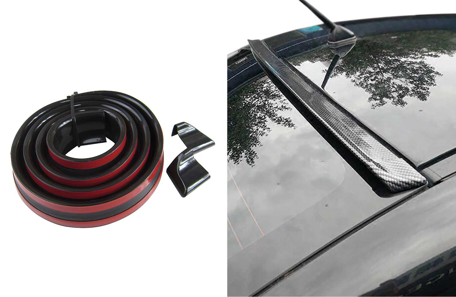 Dachspoiler Heckspoiler Spoiler Blende Lippe Glanz Schwarz für viele Fahrzeuge von Tuning Fanatics