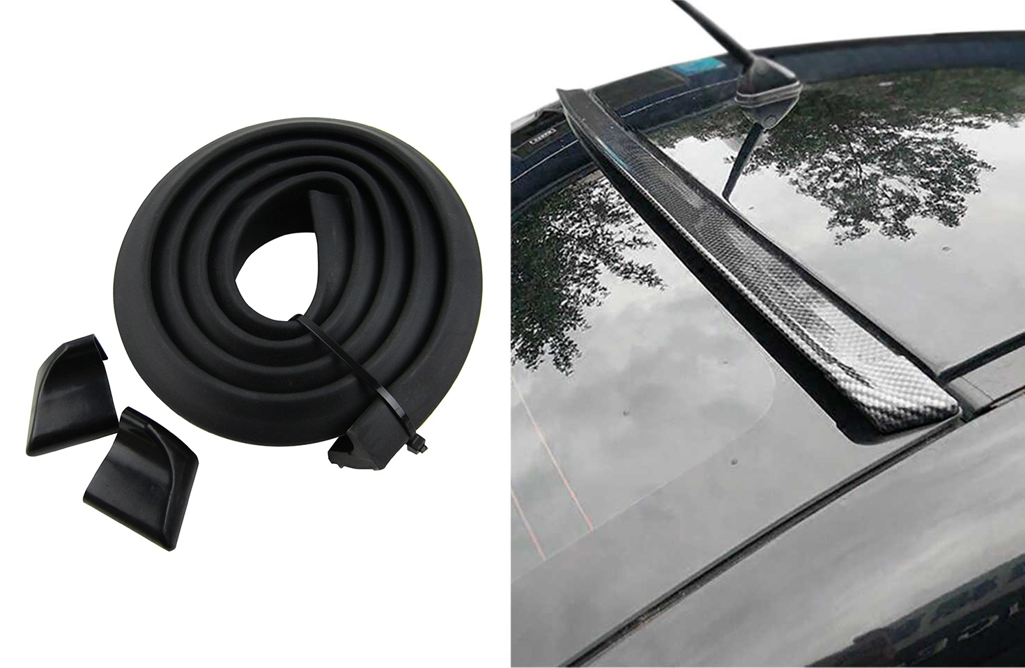 Dachspoiler Heckspoiler Spoiler Blende Lippe in Schwarz Matt für viele Fahrzeuge von Tuning Fanatics