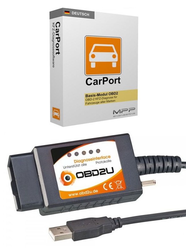 E327 USB OBD 2 Diagnose-Interface DEUTSCHE SOFTWARE Carport für viele Fahrzeuge von Türk GbR