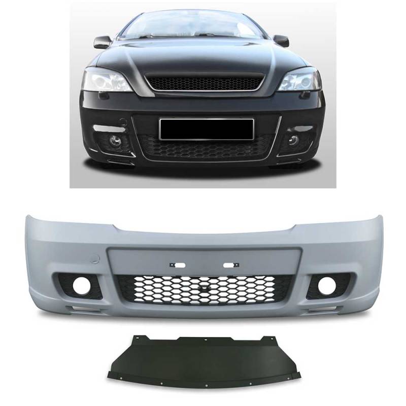 Front Stoßstange vorn Waben Gitter Spoiler Links Rechts für Opel Astra G von JOM Car Parts & Car Hifi GmbH