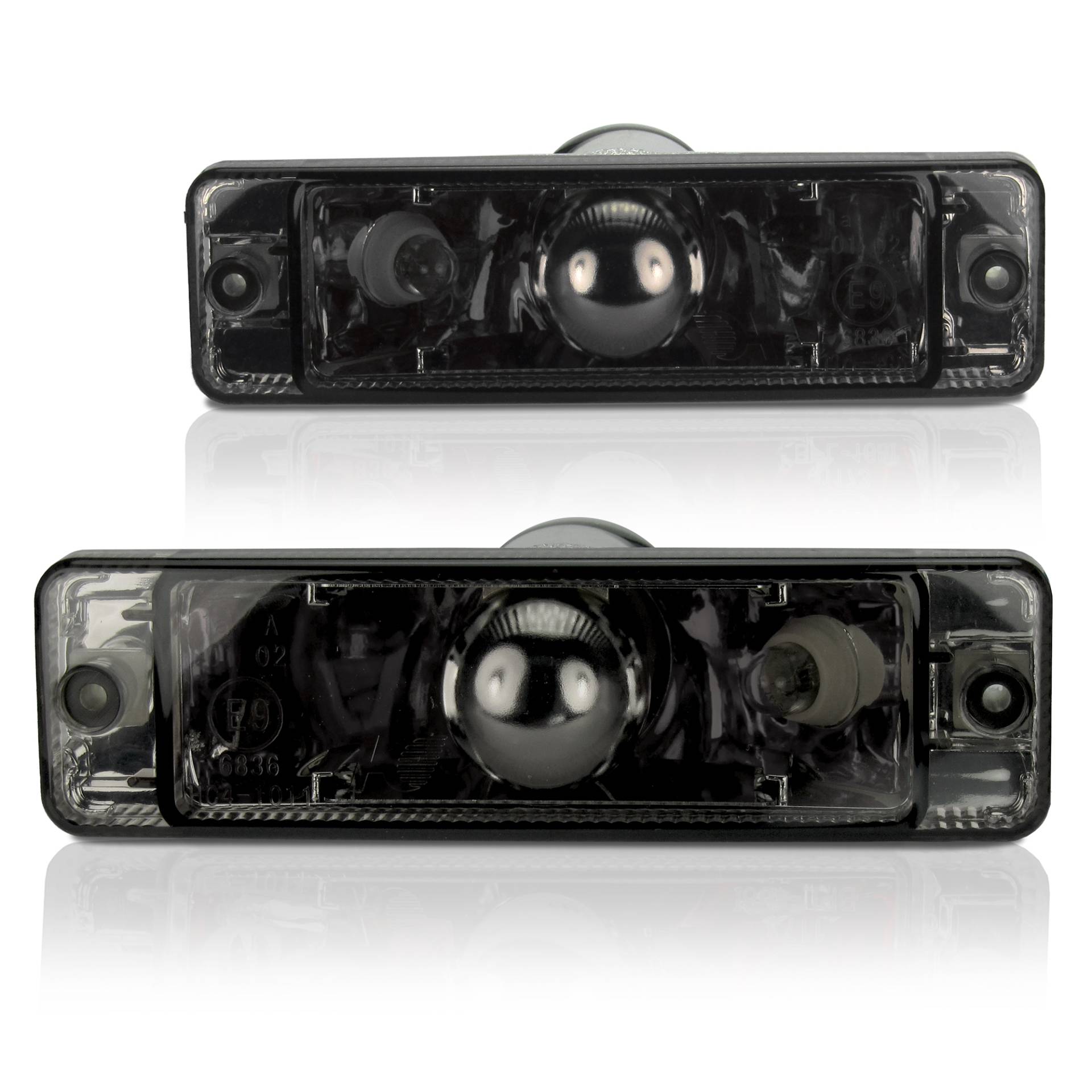 Frontblinker Blinker Klarglas SCHWARZ mit Standlichtfunktion für VW Golf 1 / Golf 2 II bis 07/1989 Jetta Polo 86C von Tuning Fanatics