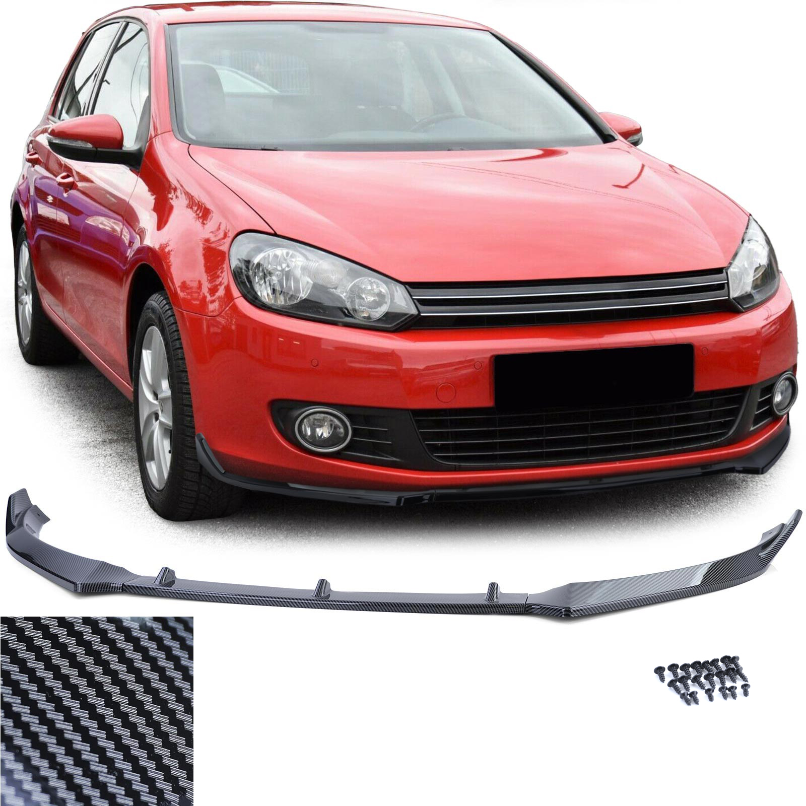 Frontspoiler Performance Spoiler Lippe Carbon Look für VW Golf 6 VI ab 2008-2012 von Carparts-Online GmbH