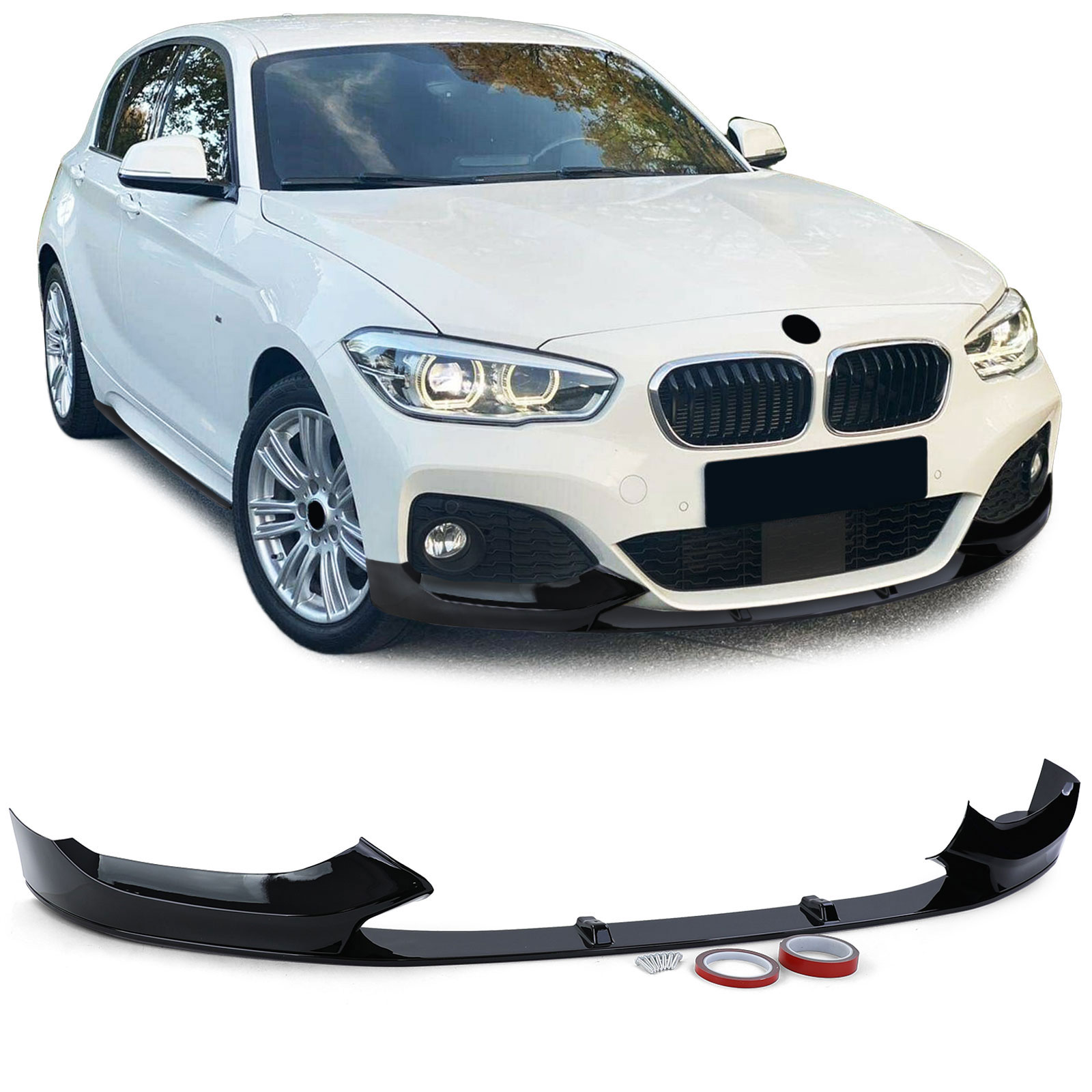 Frontspoiler Performance Spoiler Lippe Stoßstange in Schwarz Glanz für BMW F20 F21 LCI ab 2015-2019 mit M-Paket von Carparts-Online GmbH