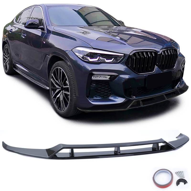 Frontspoiler Performance Spoiler Lippe Stoßstange in Schwarz Glanz für BMW X6 G06 ab 2019- ohne M-Paket von Carparts-Online GmbH