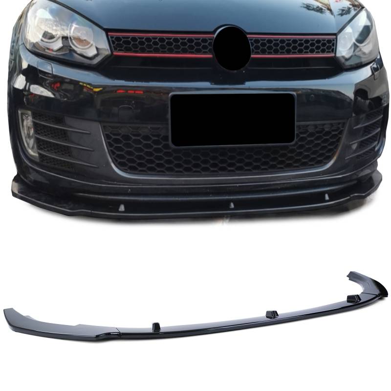 Frontspoiler Performance Spoiler Lippe Stoßstange in Schwarz Glanz für VW Golf 6 VI GTI 09-13 von Carparts-Online GmbH