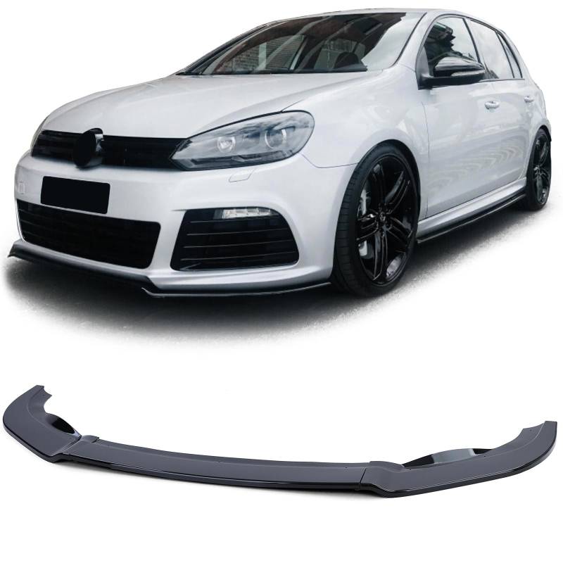 Frontspoiler Performance Spoiler Lippe Stoßstange in Schwarz Glanz für VW Golf VI 6 09-12 mit R20 Stoßstange von Carparts-Online GmbH