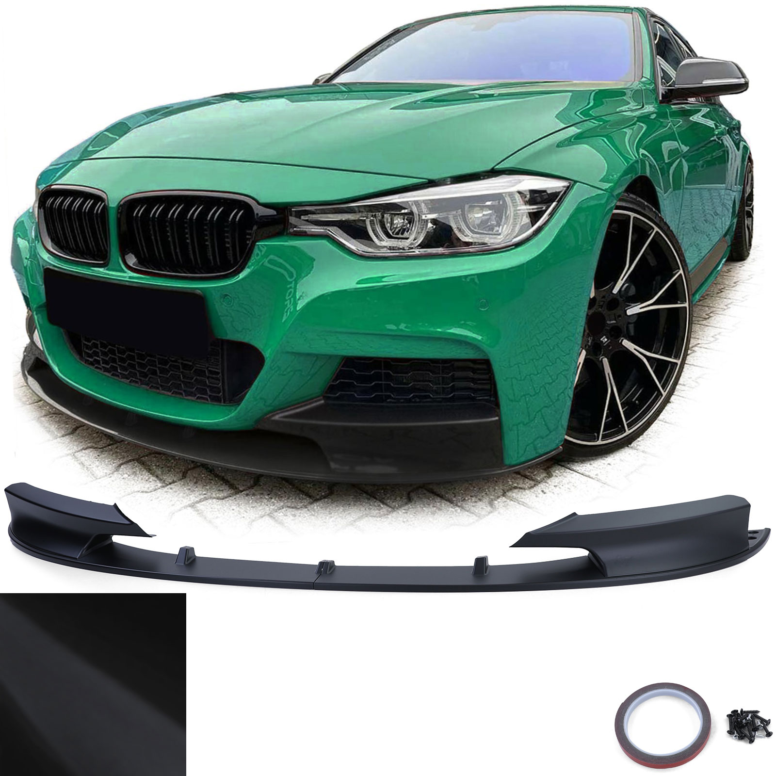 Frontspoiler Performance Spoiler Lippe Stoßstange in Schwarz Matt für BMW 3er F30 F31 ab 2011-2019 mit M-Paket von Carparts-Online GmbH