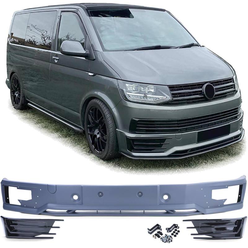 Frontspoiler Spoiler Lippe Stoßstange + Gitter für VW T6 VI ab 2015- von Carparts-Online GmbH