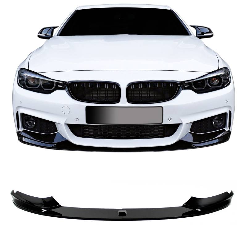 Frontspoiler Spoiler Lippe Stoßstange Schwarz Glanz für BMW 4er F32 F33 F36 ab 2013-2021 (nur für M-Paket) von JOM Car Parts & Car Hifi GmbH