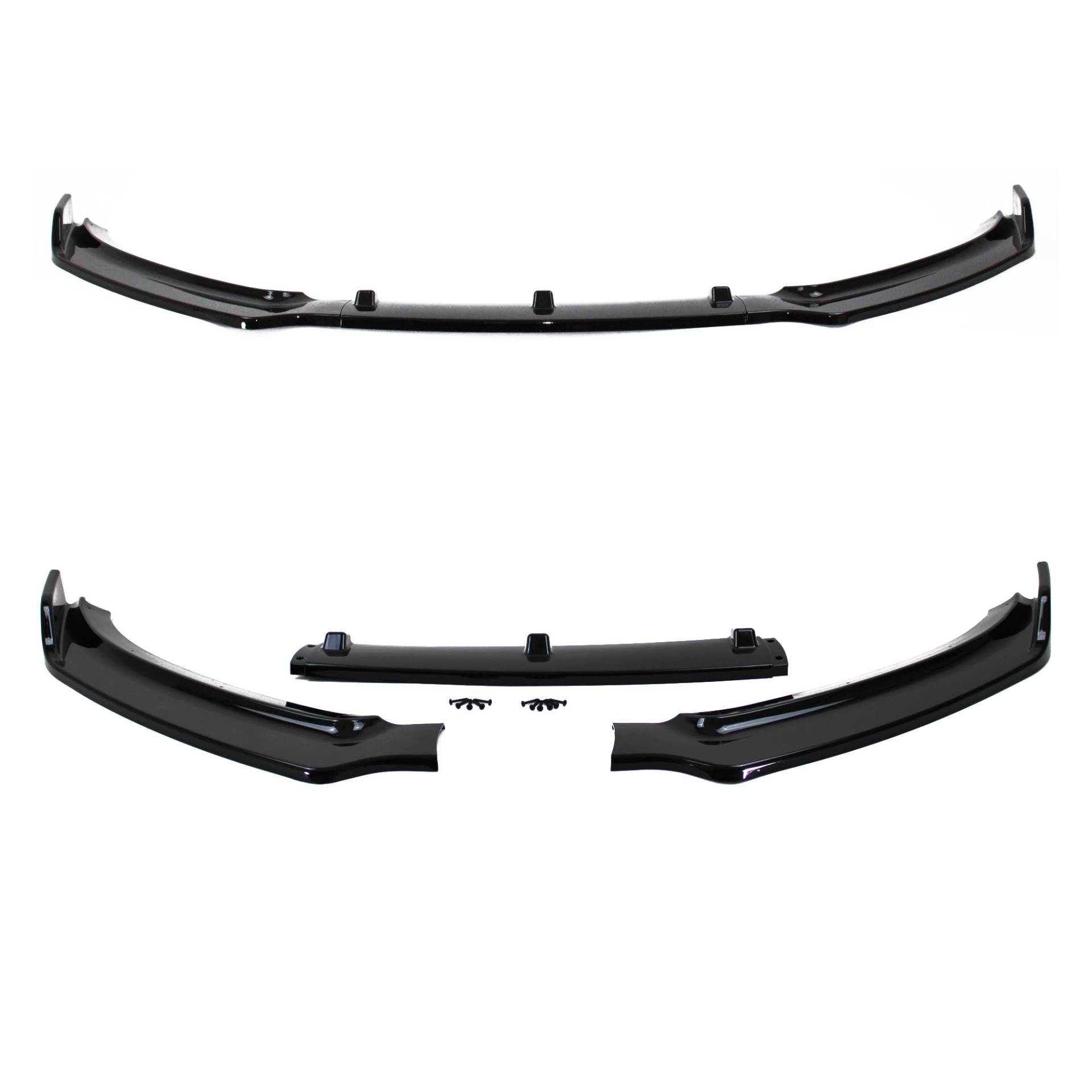 Frontspoiler Spoiler Lippe Stoßstange Schwarz glänzend 3-teilig für Audi A4 B8 8K Facelift ab 2011-2015 von JOM Car Parts & Car Hifi GmbH