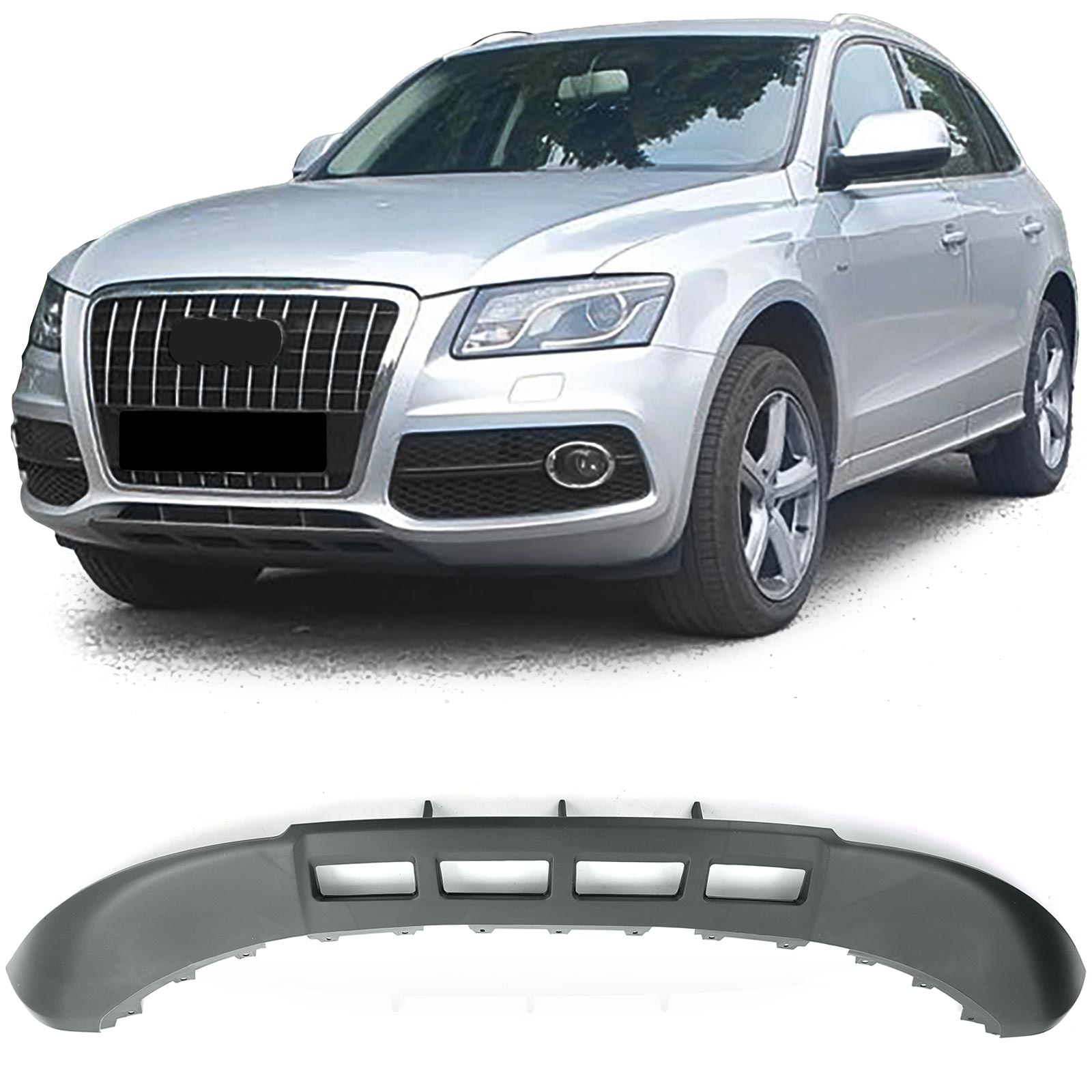 Frontspoiler Spoiler Lippe Stoßstange in Schwarz 8R0807061C für Audi Q5 8R ab 2008-2012 von Carparts-Online GmbH