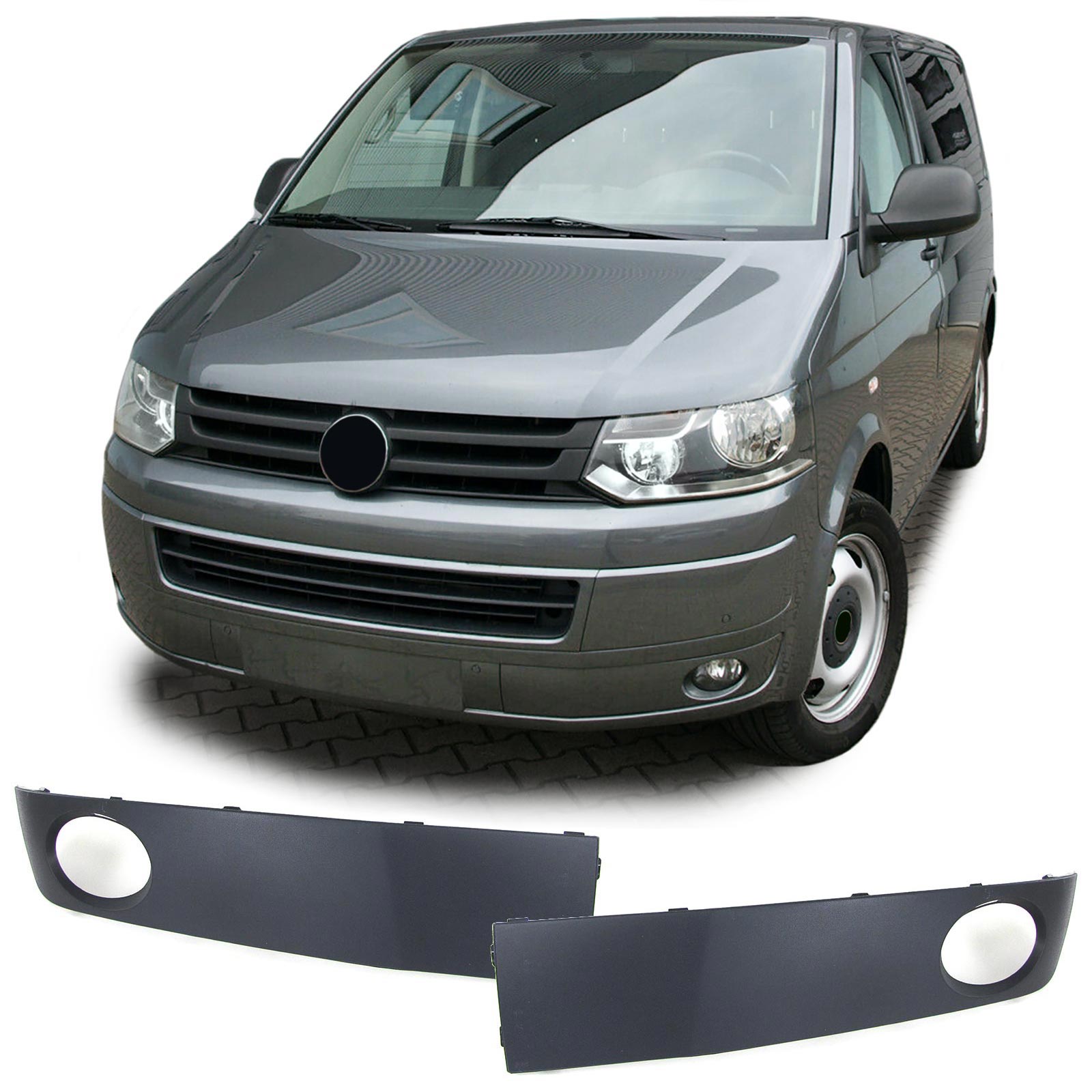 Gitter Abdeckung Stoßstange LINKS + RECHTS für VW T5 Facelift ab 2009-2015 von Carparts-Online GmbH