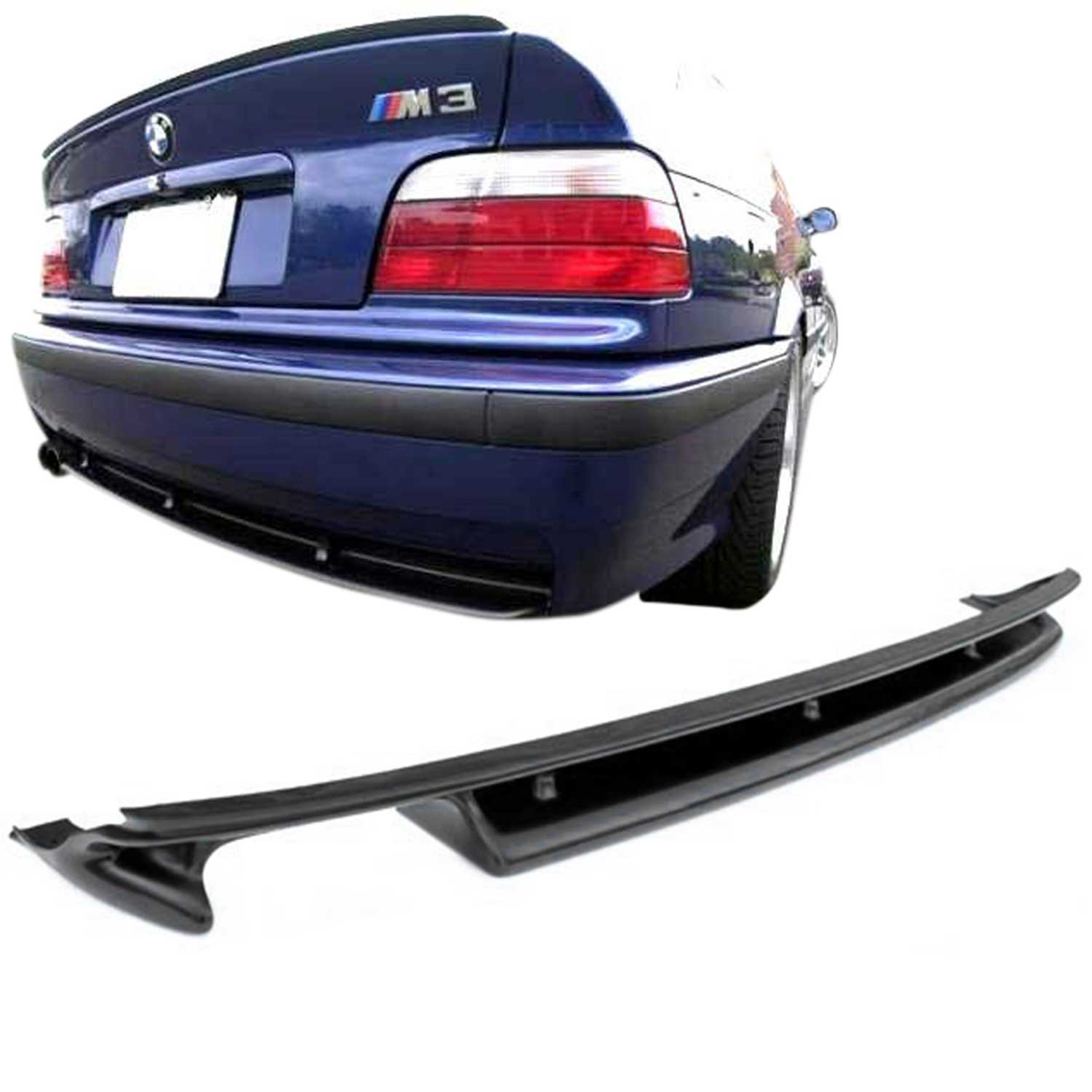 Heck Spoiler Lippe Heckschürze Hecklippe Heckansatz Look Diffusor für BMW E36 von Goingfast GmbH