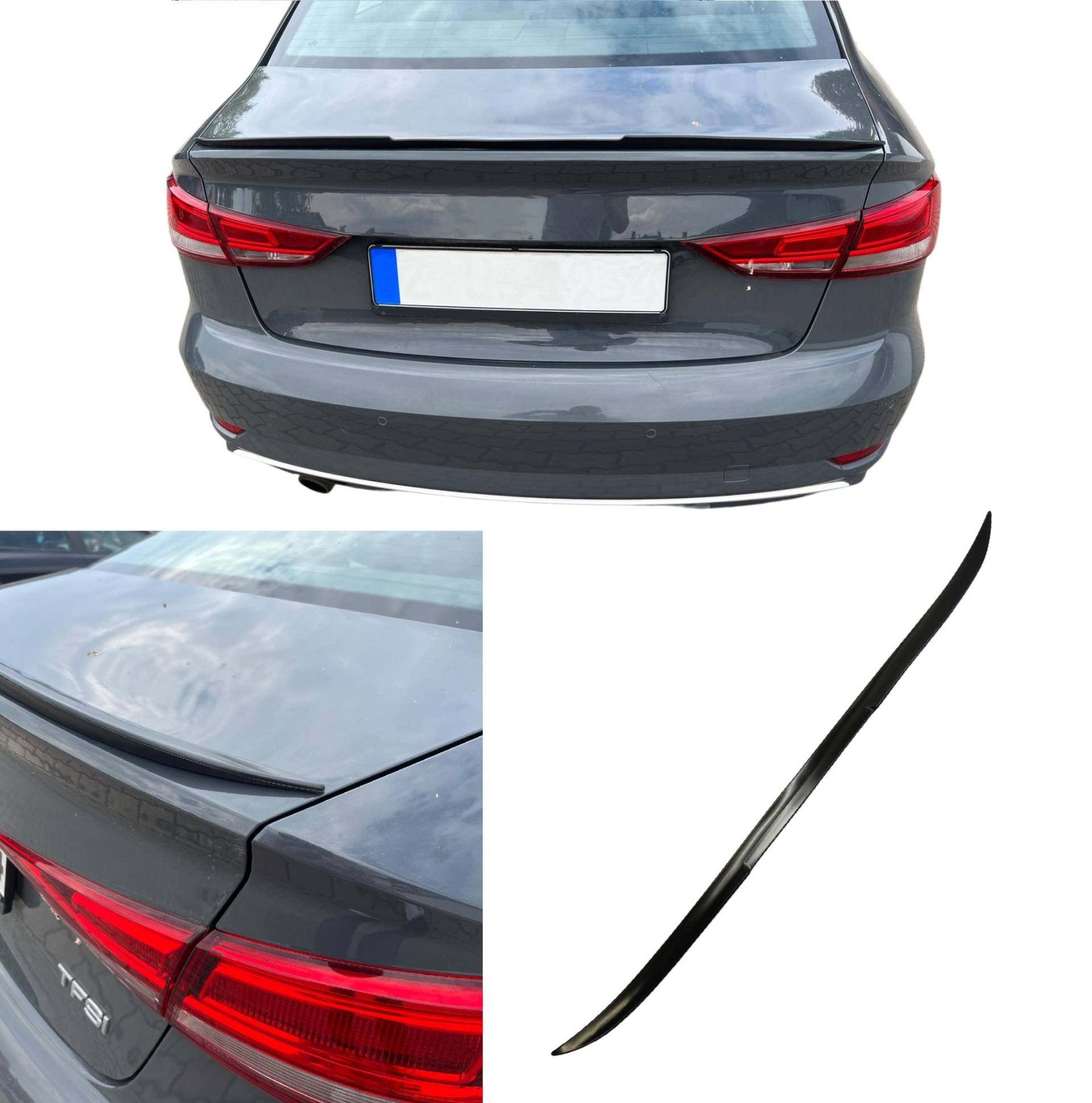 Heck Spoiler Spoilerlippe Kofferraum Lippe für Audi A3 8V Limousine ab 2013-2020 von Goingfast GmbH