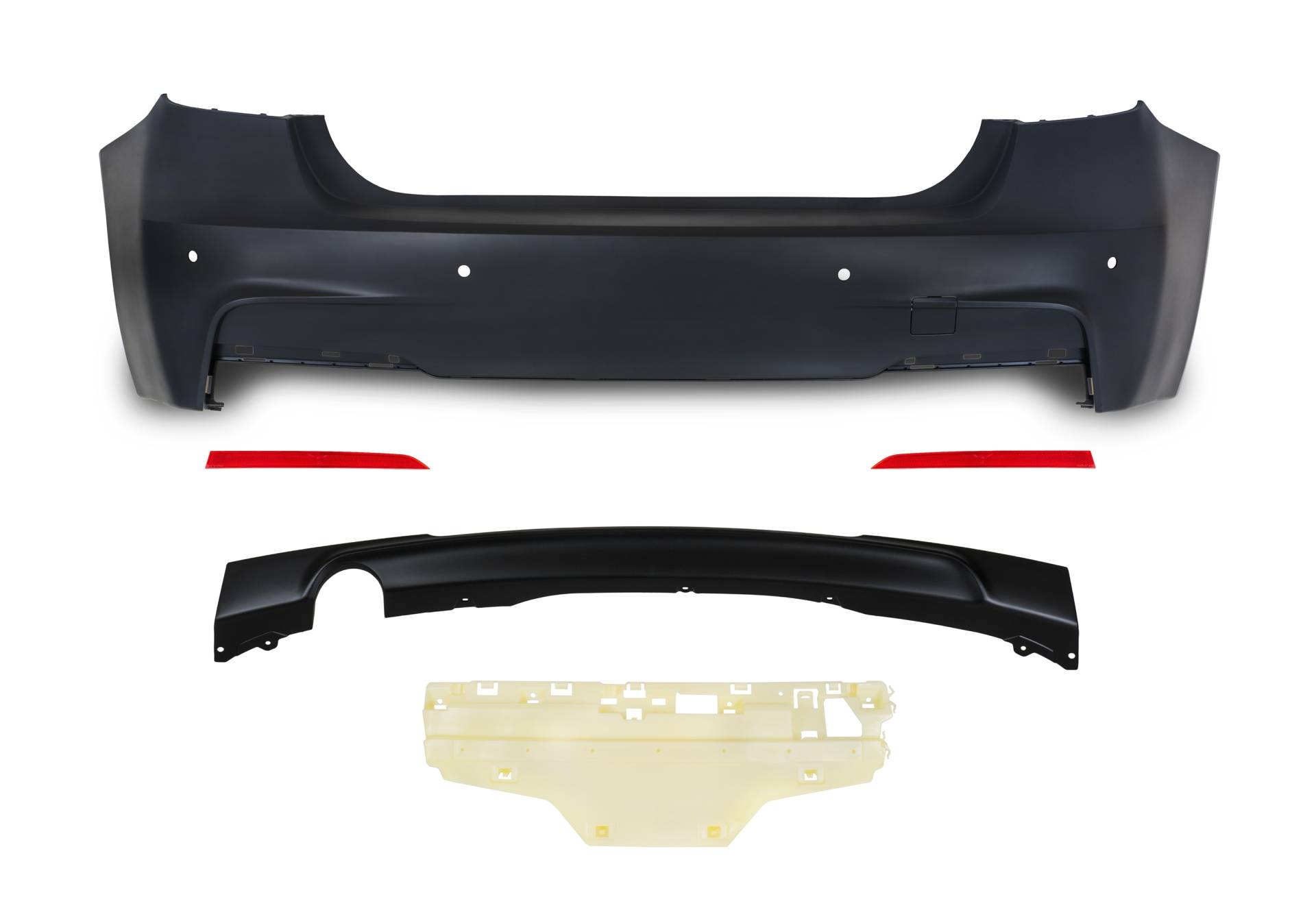 Heck Stoßstange Schürze Hinten Spoiler Sport Look für BMW 3er F30 ab 11/2011- von JOM Car Parts & Car Hifi GmbH