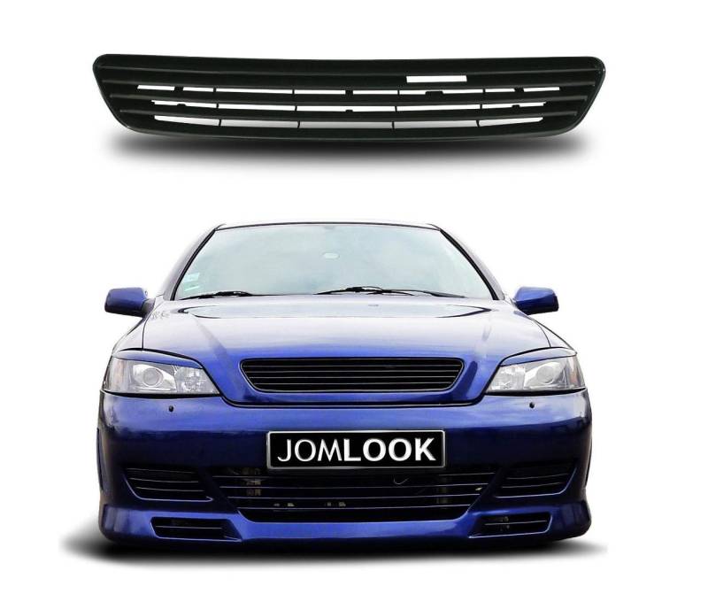 Kühlergrill Sportgrill Gitter Front Grill ohne Emblem Schwarz für Opel Astra G von JOM Car Parts & Car Hifi GmbH