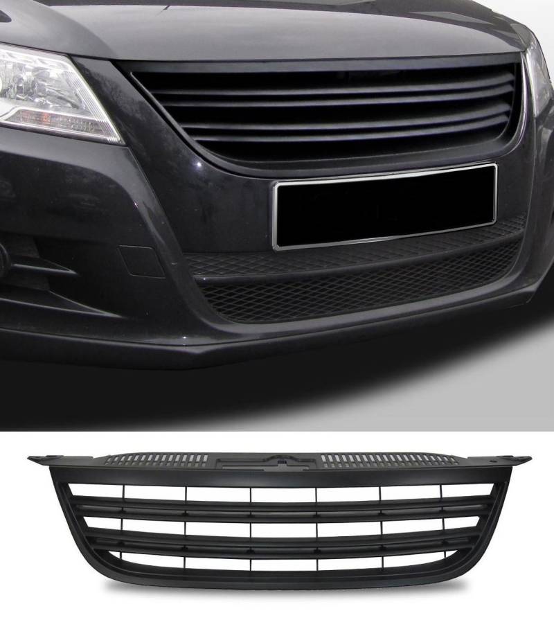 Kühlergrill Sportgrill Gitter Grill ohne Emblem Schwarz für VW Tiguan 5N 07-11 von JOM Car Parts & Car Hifi GmbH