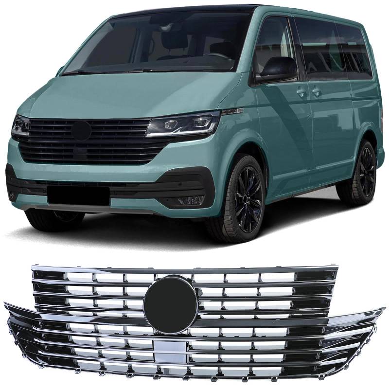 Kühlergrill Sportgrill Grill SCHWARZ GLANZ für VW T6.1 ab 2019- von Carparts-Online GmbH