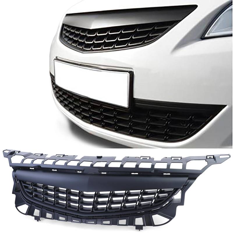 Kühlergrill Sportgrill Grill Schwarz für Opel Astra J 5-Türer ab 2009-2012 von Carparts-Online GmbH