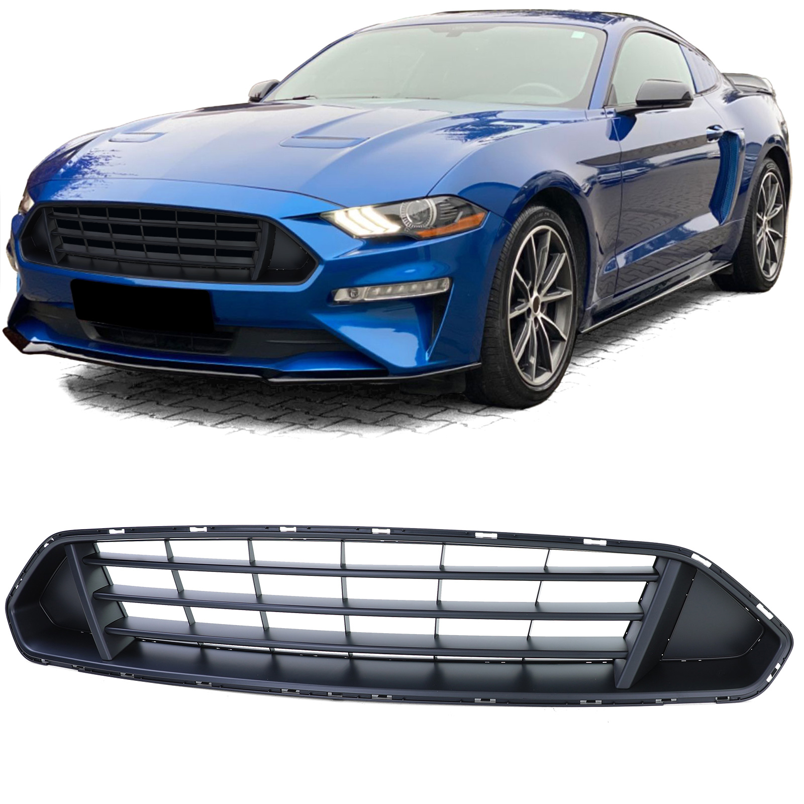 Kühlergrill Sportgrill Grill für Ford Mustang Coupe Cabrio Facelift 17-22 von Carparts-Online GmbH