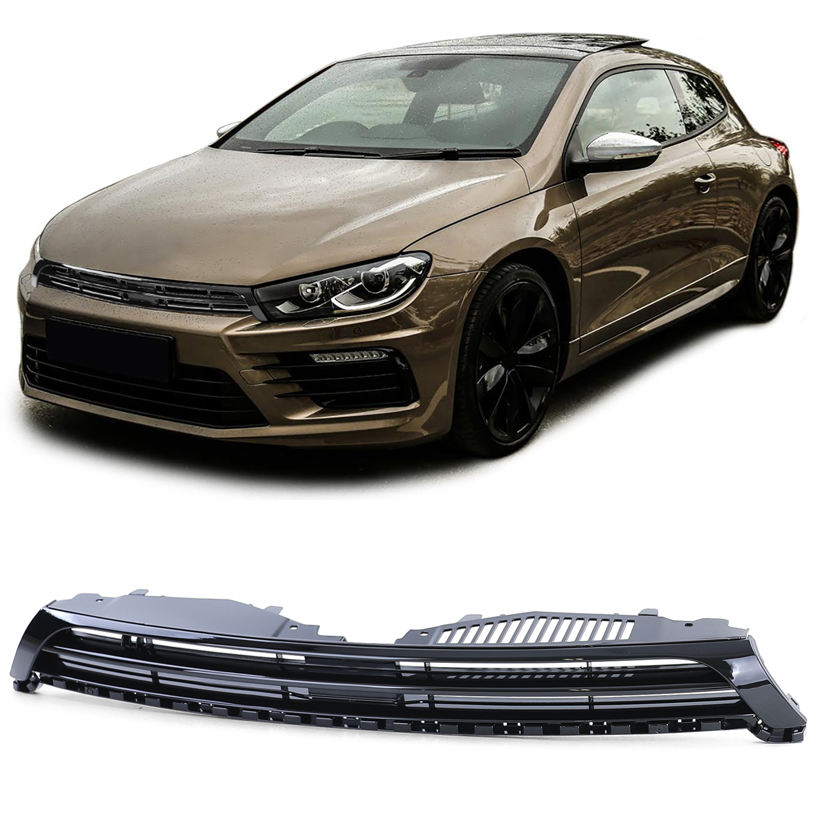 Kühlergrill Sportgrill Grill für VW Scirocco III 3 Facelift ab 2014-2017 von Carparts-Online GmbH